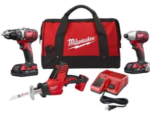 Milwaukee M18 18-Volt Lithium-Ion Cordless Drill Driver/Impact Driver and HACKZA