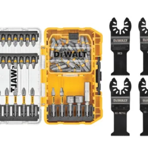 MAXFIT Steel Driving Bit Set (50-Piece) with Oscillating Tool Blades (4-Pieces)