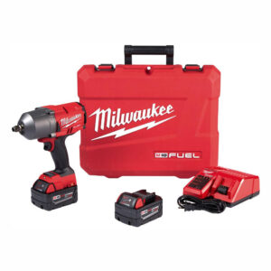 Brushless Cordless 1/2 in. Impact Wrench with Friction Ring Kit With Two 5.0 Ah