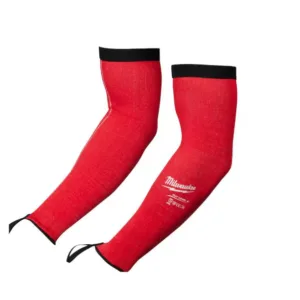 16 in. Red 4-Way Stretch Cut 3 Resistant Protective Arm Sleeves
