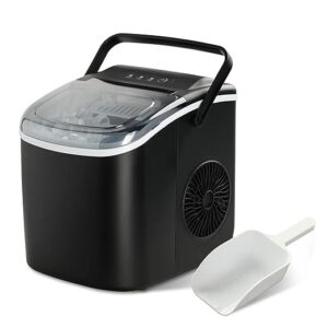 Simple Deluxe Ice Maker Machine for Countertop, 9 Ice Cubes Ready in 6 Mins, 26