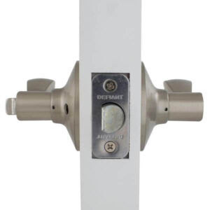 Defiant Naples Satin Nickel Bed/Bath Door Lever - Privacy Lock with Easy Instal