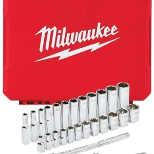 1/4 in. Drive Metric Ratchet and Socket Mechanics Tool Set (28-Piece)