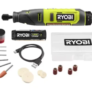 USB Lithium Rotary Tool Kit with 2.0 Ah USB Lithium Battery and Charging Cable