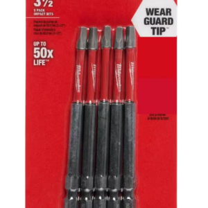 SHOCKWAVE Impact Duty 3-1/2 in. Square #2 Alloy Steel Screw Driver Bit (5-Pack)