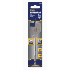 Irwin Spade Bit, 1 3/8 In D, 6 In L, I/4 Shank
