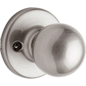 Kwikset Polo Satin Nickel Half-Dummy Door Knob with Microban Antimicrobial Tech