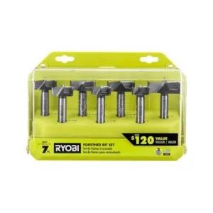 RYOBI 7-Piece Steel Forstner Drill Bit