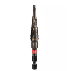 SHOCKWAVE 1/8 in. - 1/2 in. #1 Impact-Rated Titanium Step Drill Bit (13-Steps)