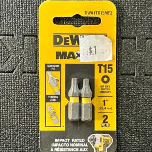 MAXFIT 1 in. x TX #15 Screwdriving Bit (2-Piece)