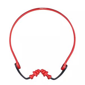Banded Reusable Red Earplugs with 25 dB Noise Reduction Rating
