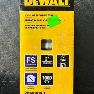 DEWALT 1/2 in. x 2 in.15.5-Gauge Crown Glue Collated Flooring Staple