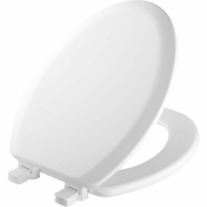 BEMIS Richfield Elongated Enameled Wood Closed Front Toilet Seat in White Never