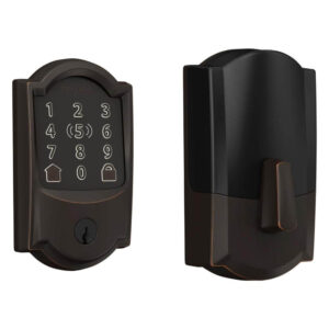 Schlage Camelot Aged Bronze Electronic Encode Plus Smart WiFi Deadbolt