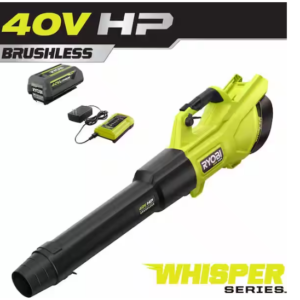 40V HP Brushless Whisper Series 155 MPH 600 CFM Cordless Battery Leaf Blower Kit