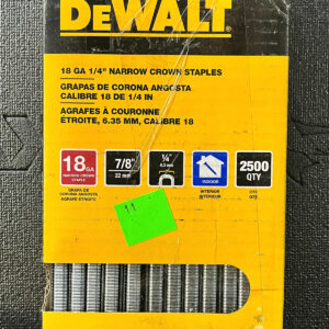 DEWALT 1/4 in. x 7/8 in. 18-Gauge Glue Collated Crown Staple (2500 Pieces)