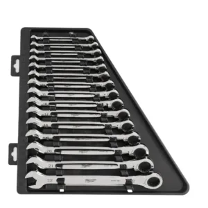 Metric Ratcheting Combination Wrench Set (15-Piece)