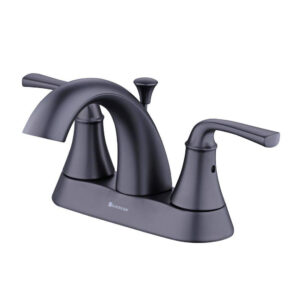 Glacier Bay Vazon 4-in Centerset 2-Handle High-Arc Bathroom Faucet in Matte Bla