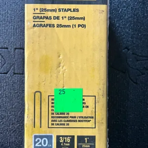 DEWALT 1 in. x 20-Gauge 3/16 in. Crown Glue Collated Hardwood Flooring Staple (