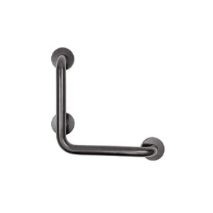 CSI Bathware 16 in./16 in. Right Hand Vertical Angle Grab Bar in Matte Black