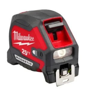 25 ft. x 1-1/16 in. Compact Wide Blade Tape Measure with LED