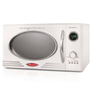 Retro 19.5-Inch Wide 0.9 Cu. Ft. 800-Watt Microwave in Ivory