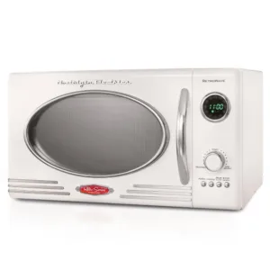 Retro 19.5-Inch Wide 0.9 Cu. Ft. 800-Watt Microwave in Ivory