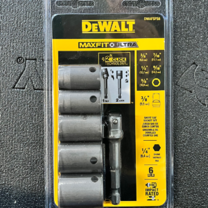 MAX Impact 3/8 in. Carbon Steel Drive Socket Set (6-Piece) with 1/4 in. Adapter