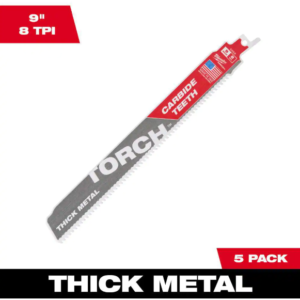 9 in. 8 TPI TORCH Carbide Teeth Thick Metal Cutting SAWZALL Reciprocating Saw