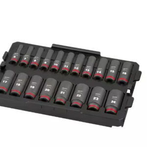 SHOCKWAVE Impact-Duty 3/8 in. Drive Metric Deep Well Impact Socket Set (19-Piece