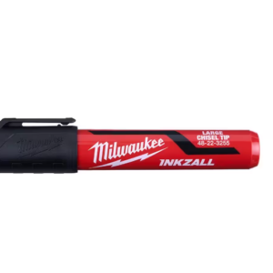 INKZALL Black Large Chisel Tip Jobsite Permanent Marker (3-Pack)