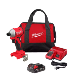 M18 18-Volt Lithium-Ion Compact Brushless Cordless 1/4 in. Impact Driver Kit wit