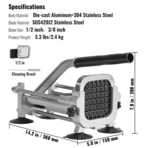 VEVOR French Fry Cutter Potato Slicer