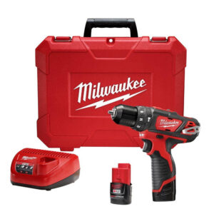 M12 12-Volt Lithium-Ion Cordless 3/8 in. Hammer Drill/Driver Kit with Two 1.5 Ah