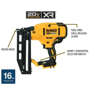 20-Volt MAX XR 16-Gauge Lithium-Ion Cordless Finish Nailer (Tool-Only)