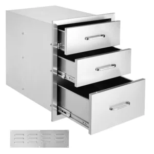 High-Quality Outdoor Kitchen Stainless Steel BBQ Access Drawers