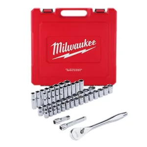 1/2 in. Drive SAE/Metric Ratchet and Socket Mechanics Tool Set (47-Piece)
