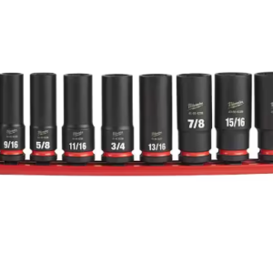 SHOCKWAVE Impact Duty 1/2 in. Drive SAE Deep Well Impact Socket Set (9-Piece)