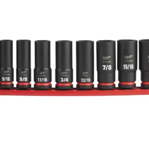 SHOCKWAVE Impact Duty 1/2 in. Drive SAE Deep Well Impact Socket Set (9-Piece)