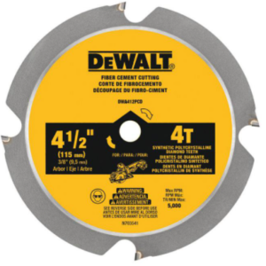 ATOMIC 4-1/2 in. 4-Tooth Fiber Cement Cutting Circular Saw Blade