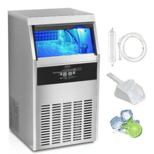 VEVOR Commercial Ice Maker 130 lbs./24 in. H Full Size Cubes Freestanding Ice M