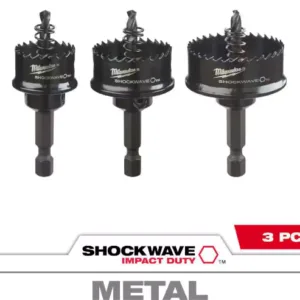 SHOCKWAVE Thin Wall Hole Saw High Speed Steel Kit (3-Piece)