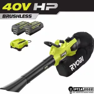 40V HP Brushless 100 MPH 600 CFM Cordless Leaf Blower/Mulcher/Vacuum
