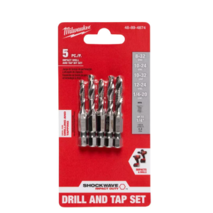 SHOCKWAVE SAE Steel Drill Tap Set (5-Piece)