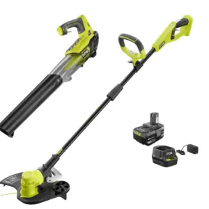 ONE+ 18V Cordless Battery String Trimmer/Edger and Jet Fan Blower Combo Kit with