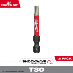 SHOCKWAVE Impact Duty 2 in. T30 Torx Alloy Steel Screw Driver Bit (2-Pack)