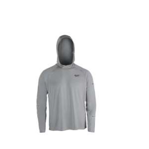 Men's WORKSKIN Gray Medium Hooded Sun Shirt