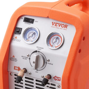 VEVOR 1 HP Refrigerant Recovery Machine - Dual Cylinder Portable AC Recovery Ma