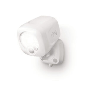 Ring Smart Lighting White Motion Activated Outdoor Integrated LED Spotlight Bat