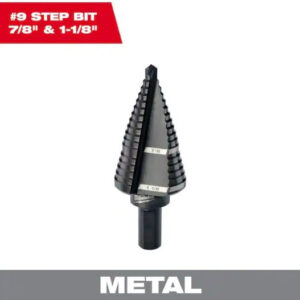 7/8 in. - 1-1/8 in. #9 Black Oxide Step Drill Bit (2-Steps)